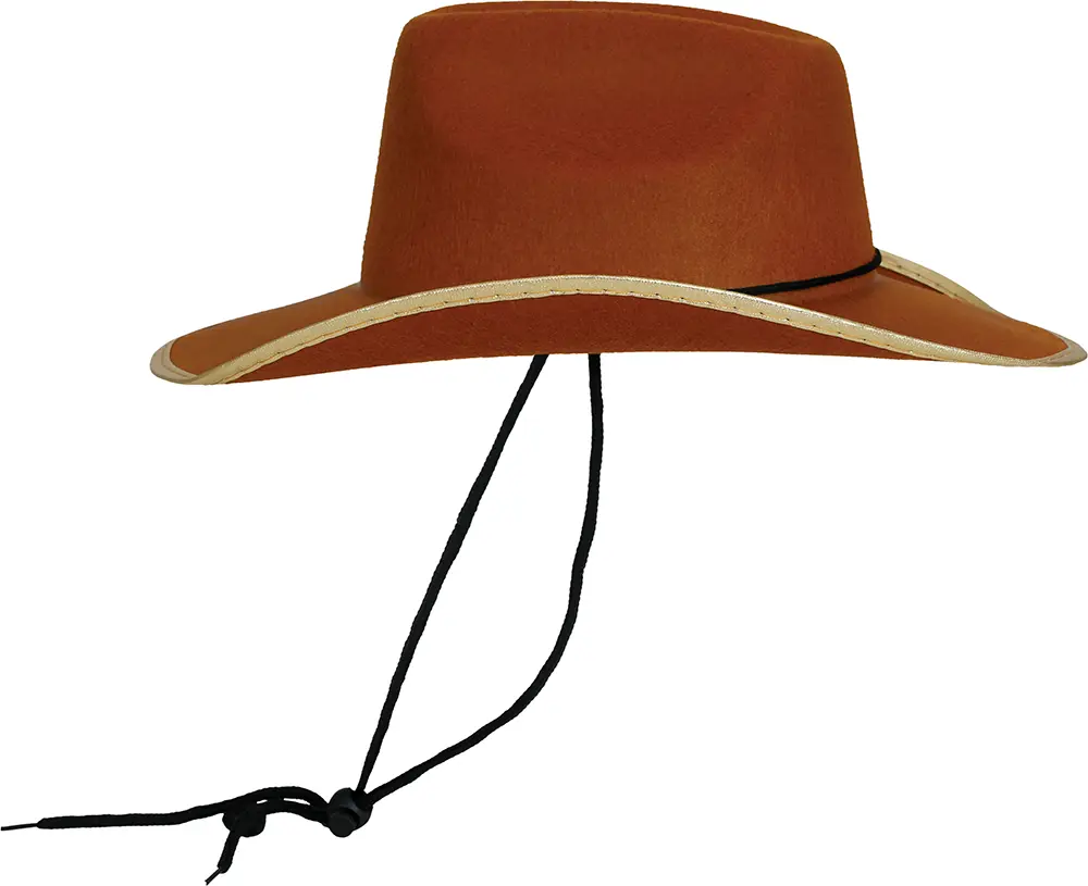 Brun cowboyhat i filt