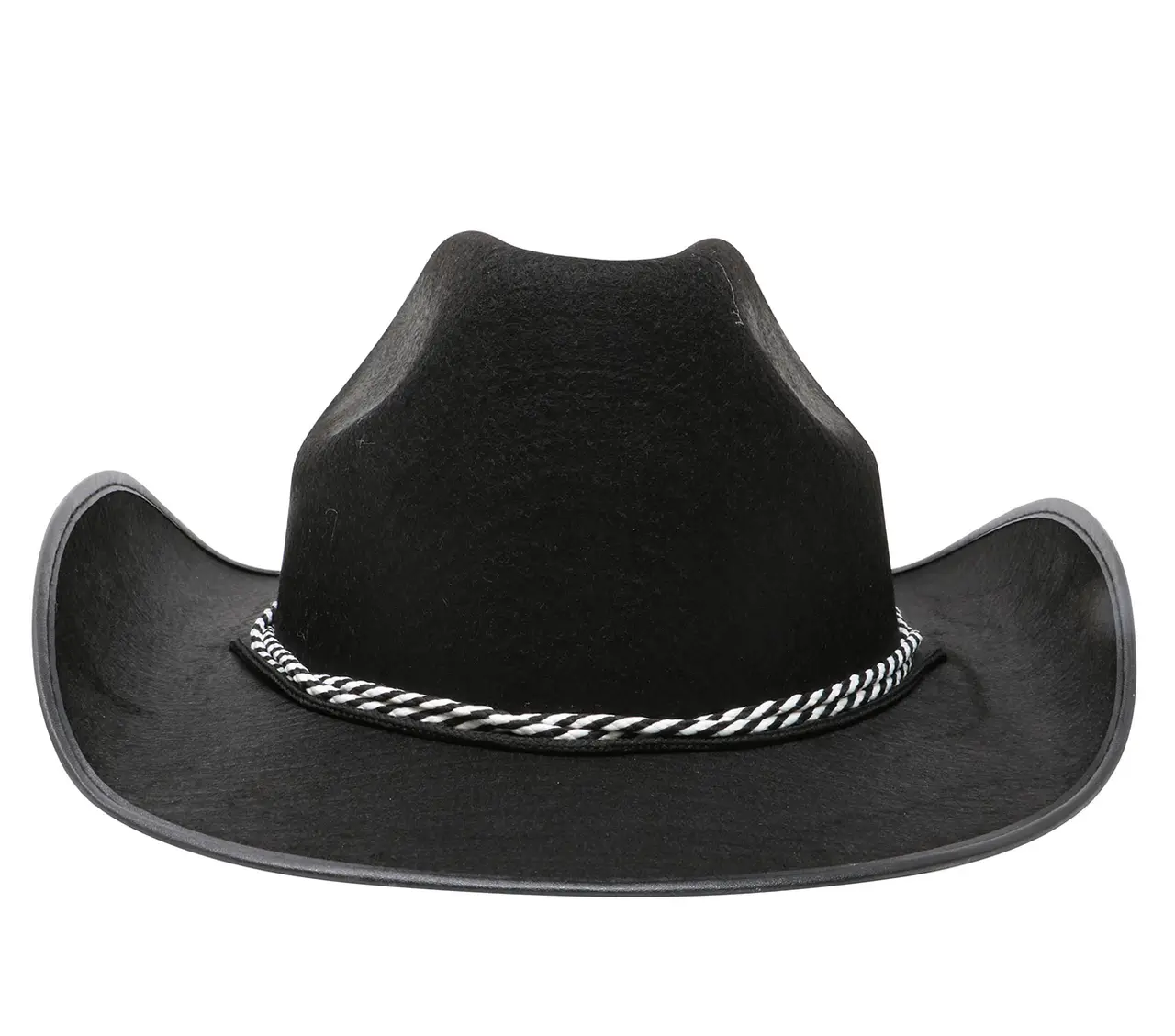 Sort cowboyhat i filt