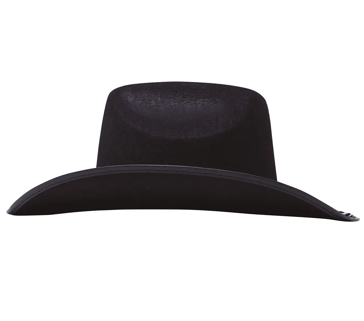 Sort cowboyhat i filt