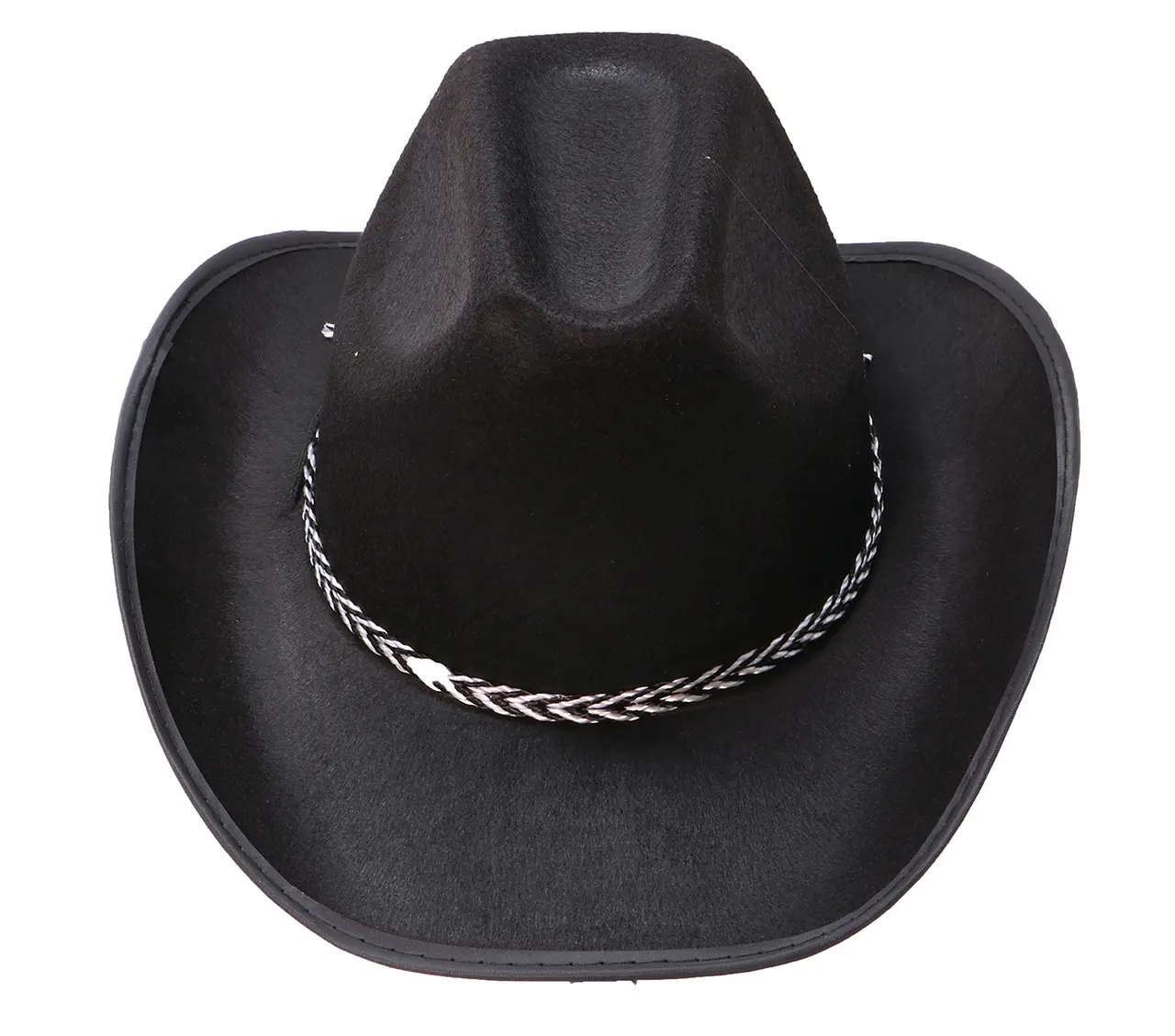 Sort cowboyhat i filt