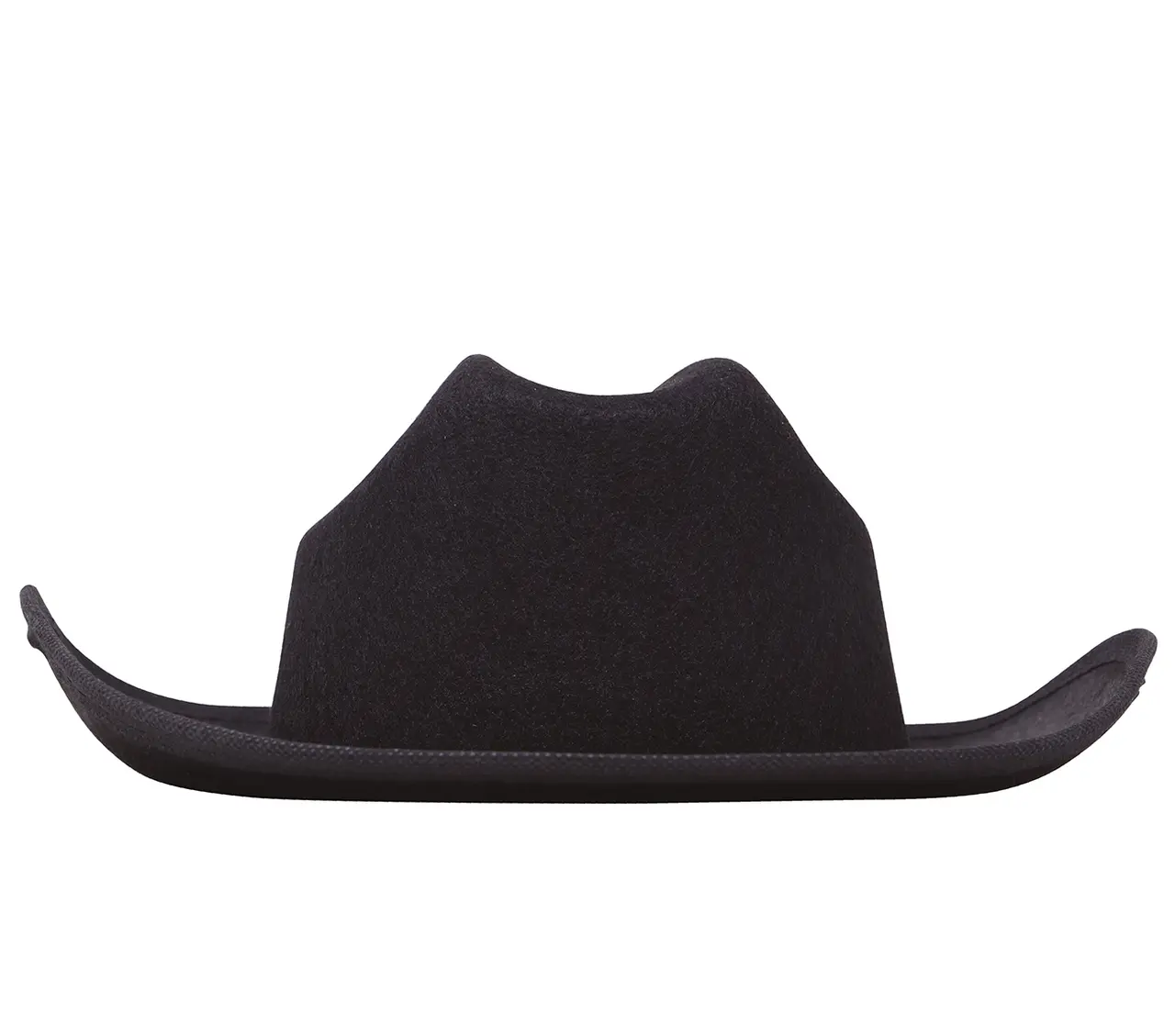 Sort cowboyhat i filt til børn