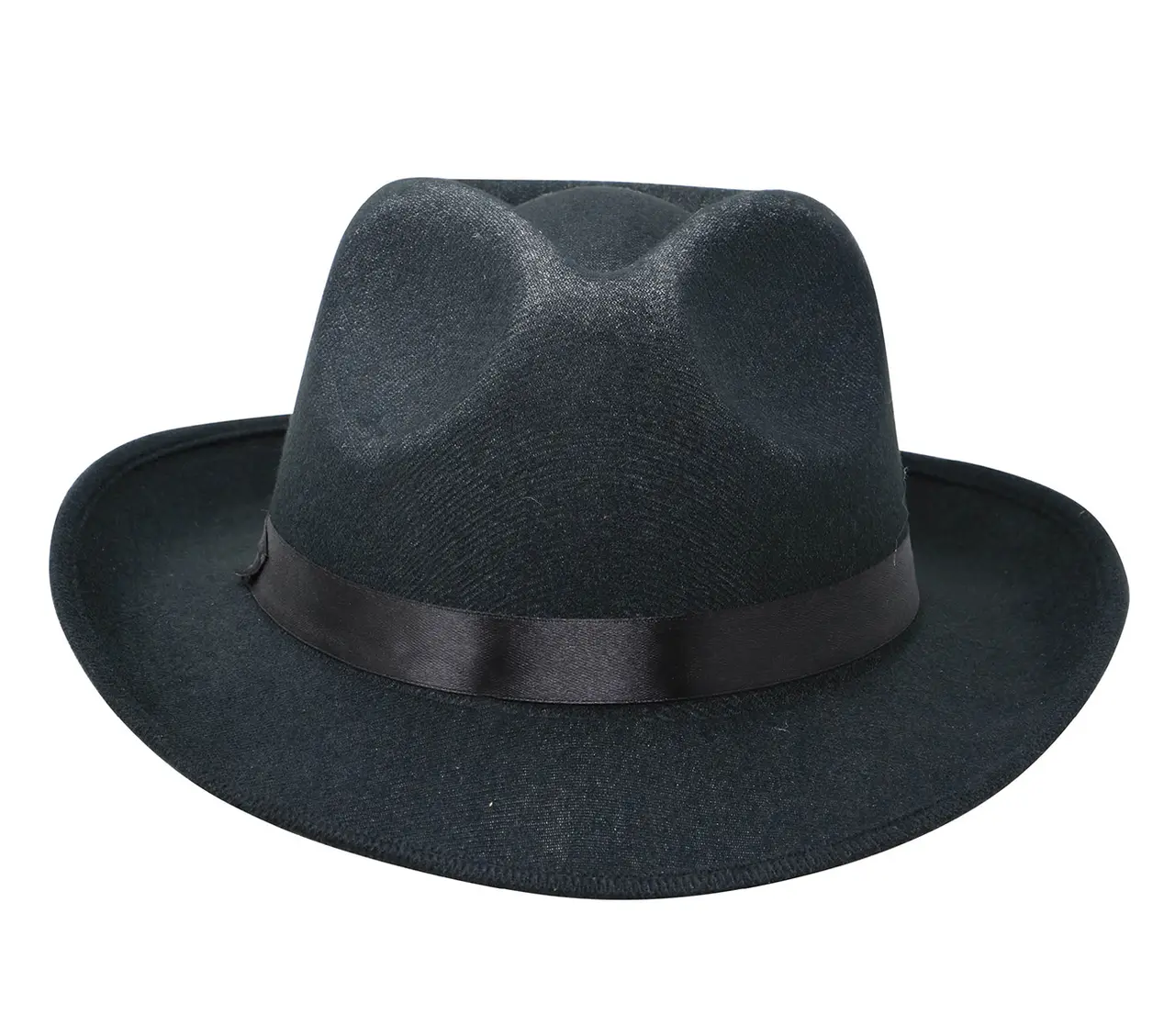 Sort gangsterhat i stof