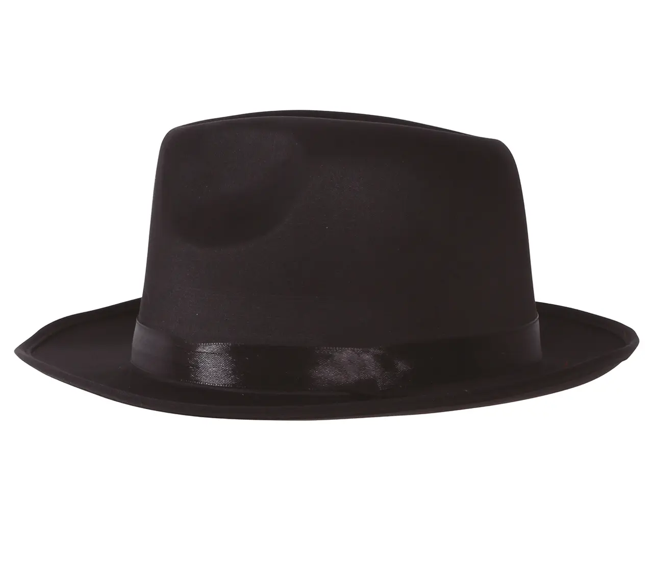 Sort gangsterhat i stof