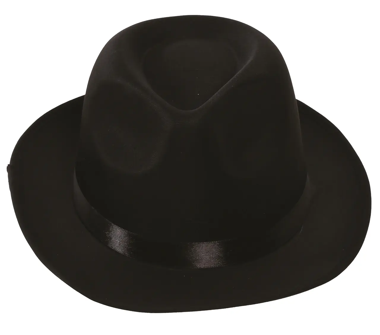 Sort gangsterhat i stof