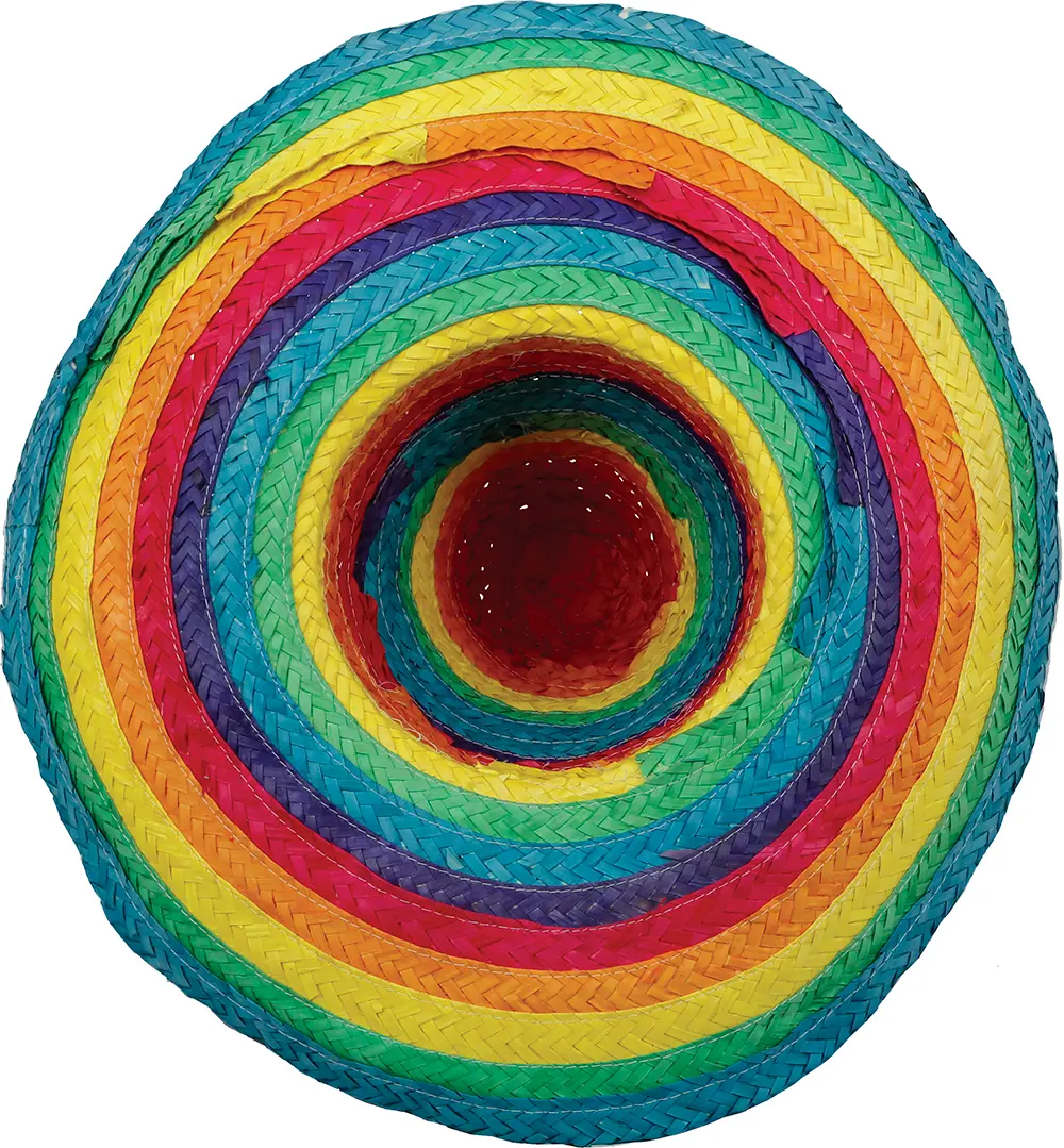 Mexicansk stråhat, 50 cm, flerfarvet