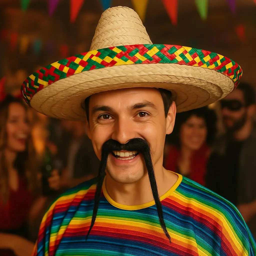 Mexicansk stråhat, 50 cm, lys