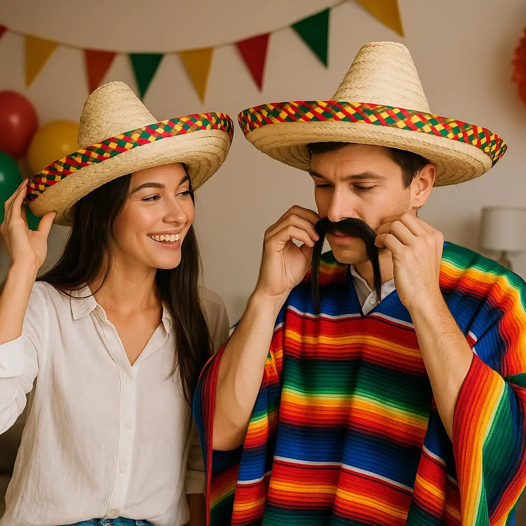 Mexicansk stråhat, 50 cm, lys