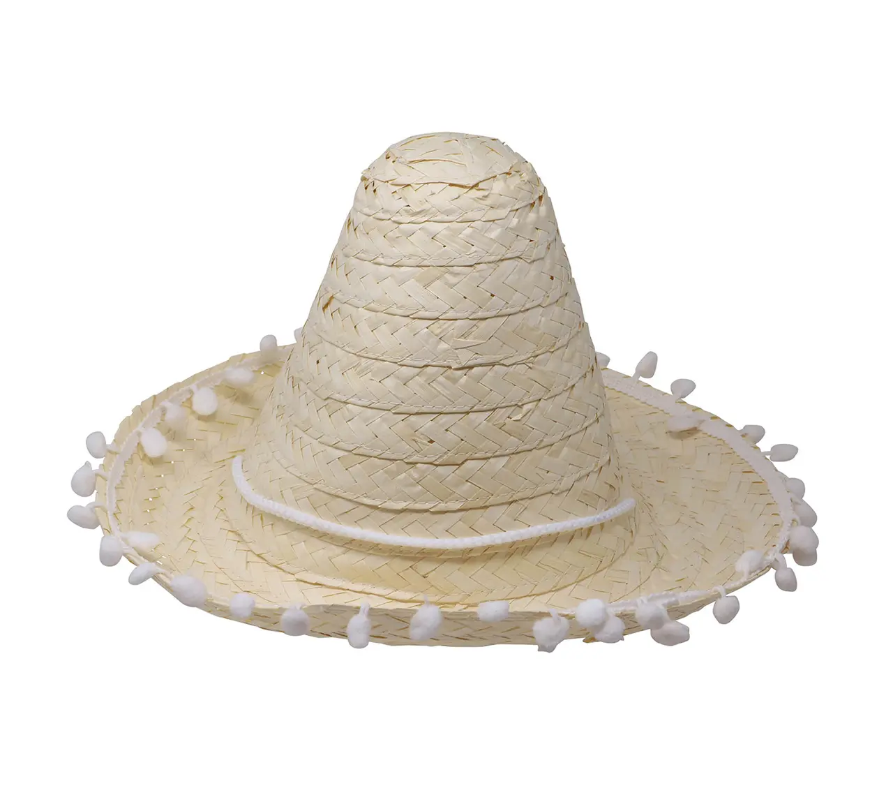 Mexicansk stråhat 33 cm, stråfarvet