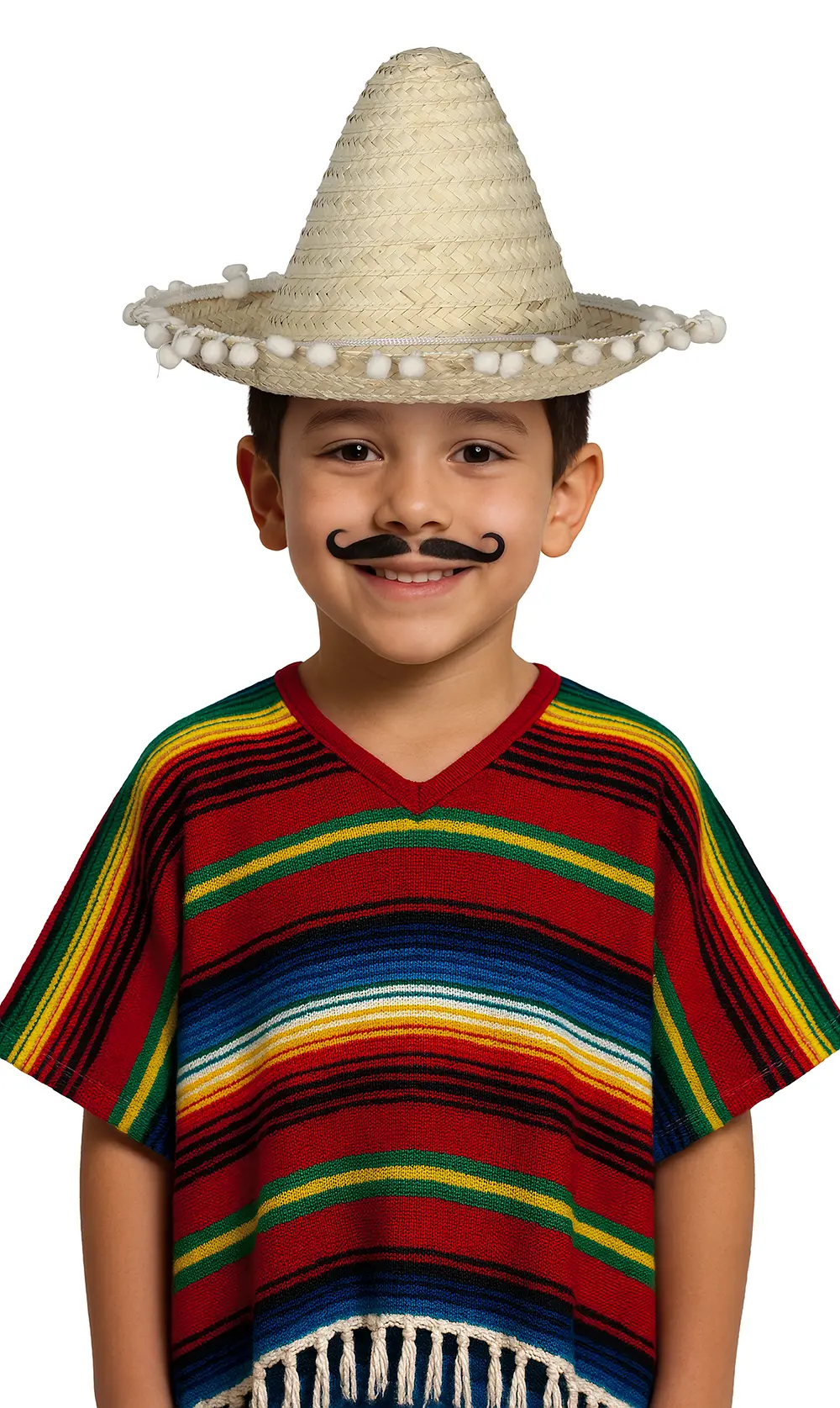 Mexicansk stråhat 33 cm, stråfarvet