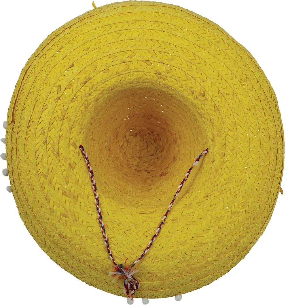 Mexicansk stråhat 45 cm, gul