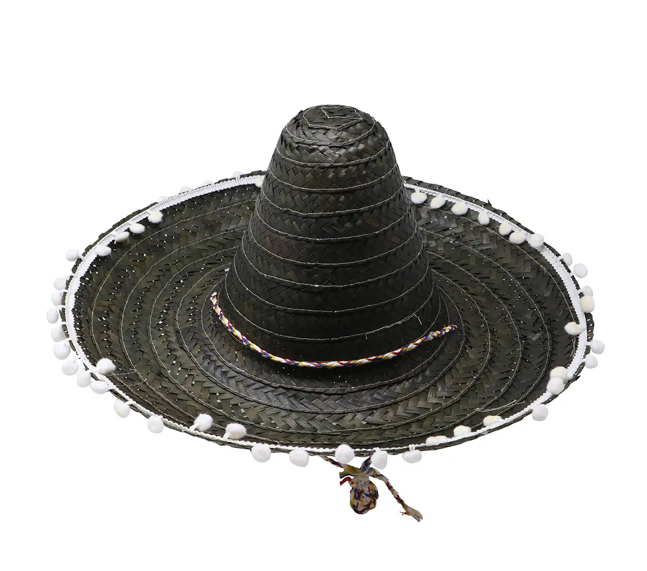 Mexicansk stråhat 45 cm, sort