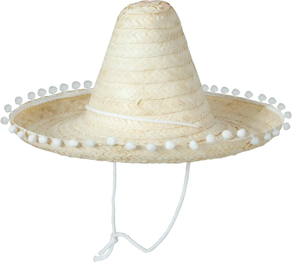 Mexicansk stråhat 45 cm, stråfarvet