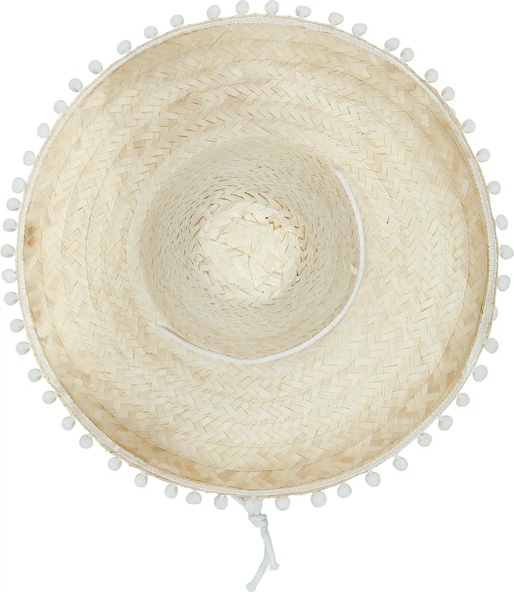 Mexicansk stråhat 45 cm, stråfarvet