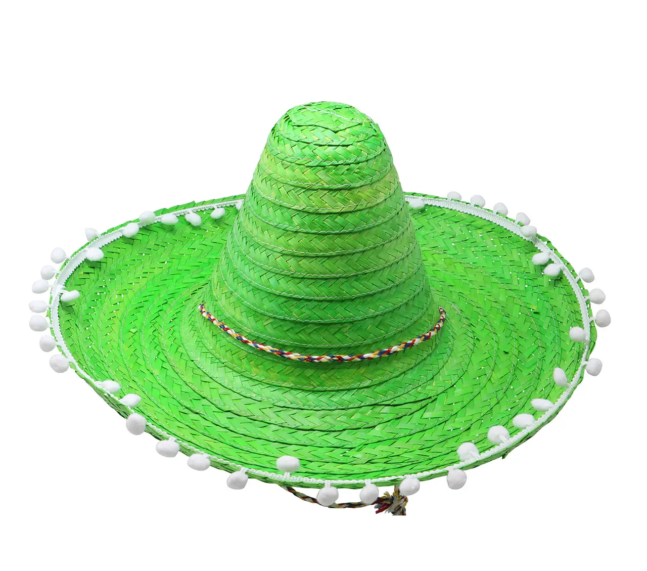 Mexicansk stråhat 45 cm, grøn