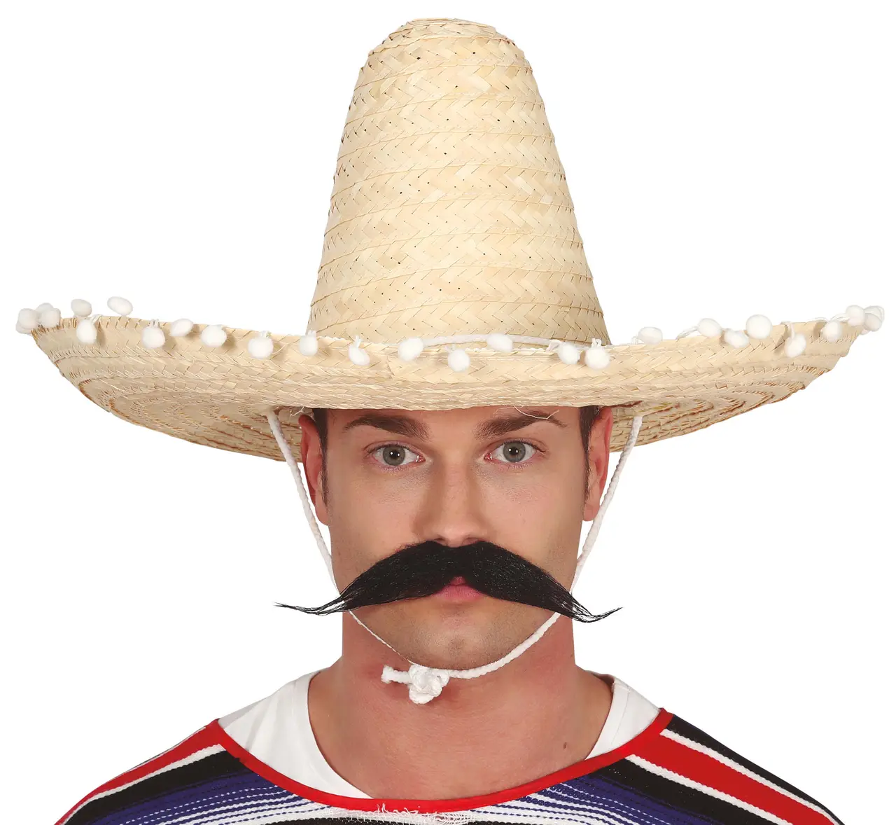 Mexicansk stråhat 50 cm, stråfarvet