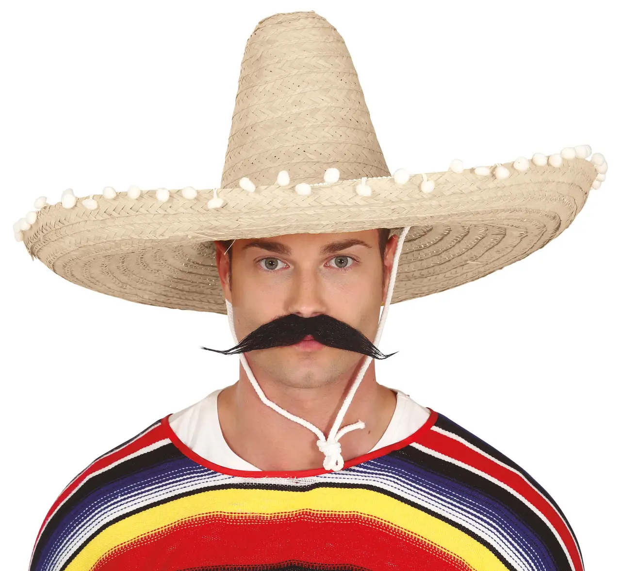 Mexicansk stråhat 60 cm, stråfarvet