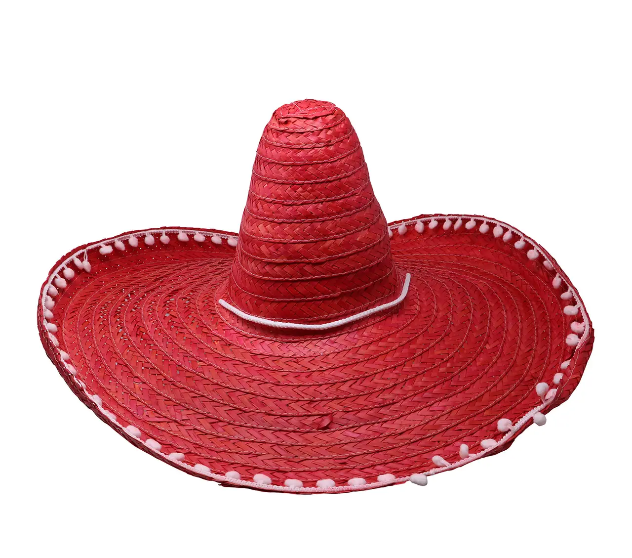 Mexicansk stråhat 60 cm, rød