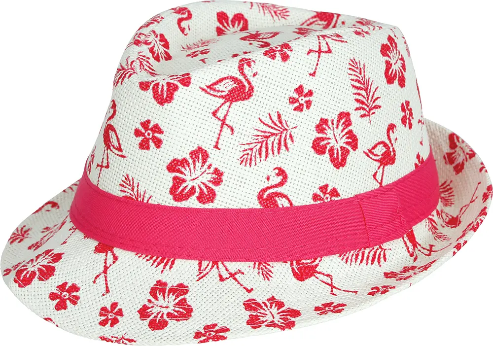 Sommerhat med flamingoer til børn