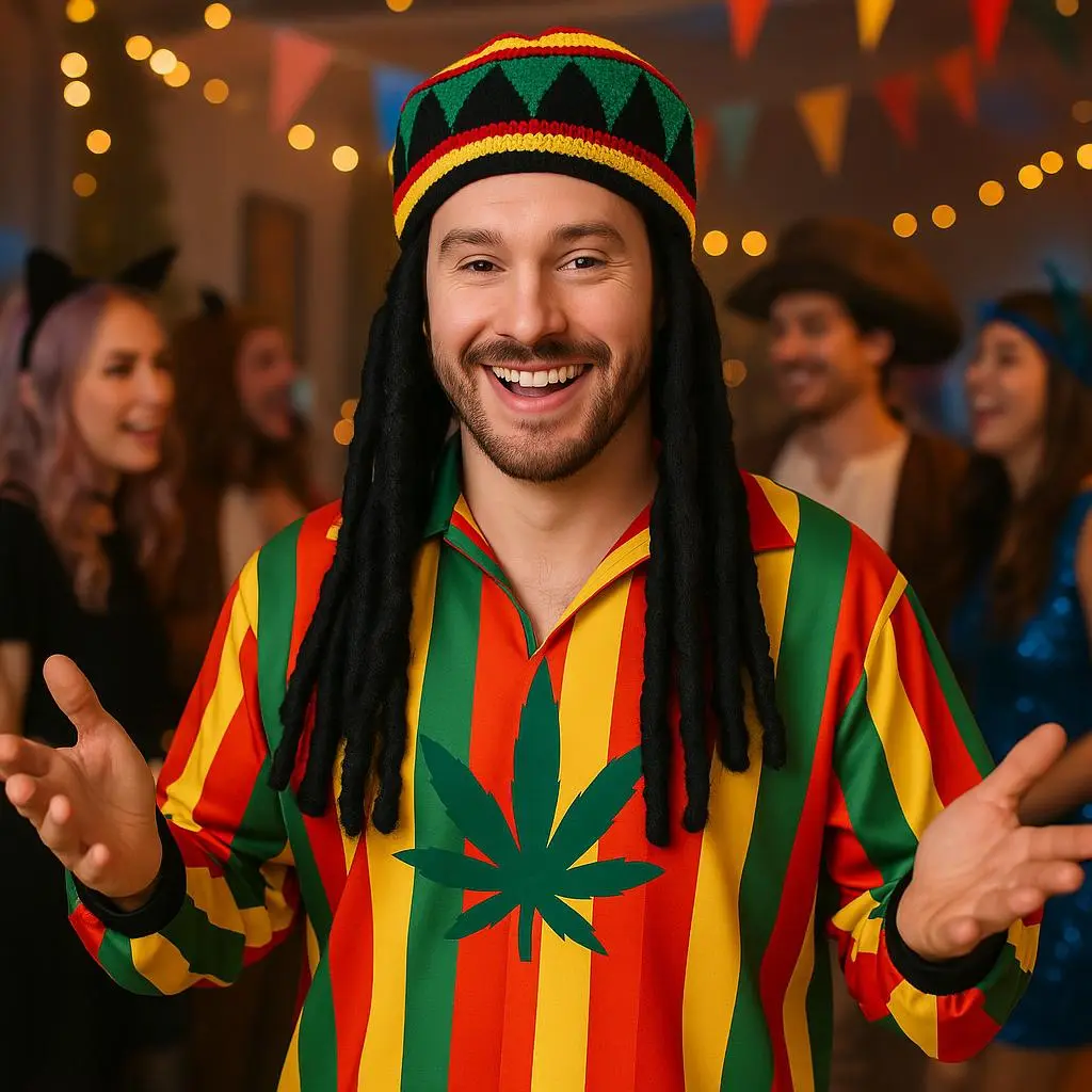 Rastahue med hår, til voksne