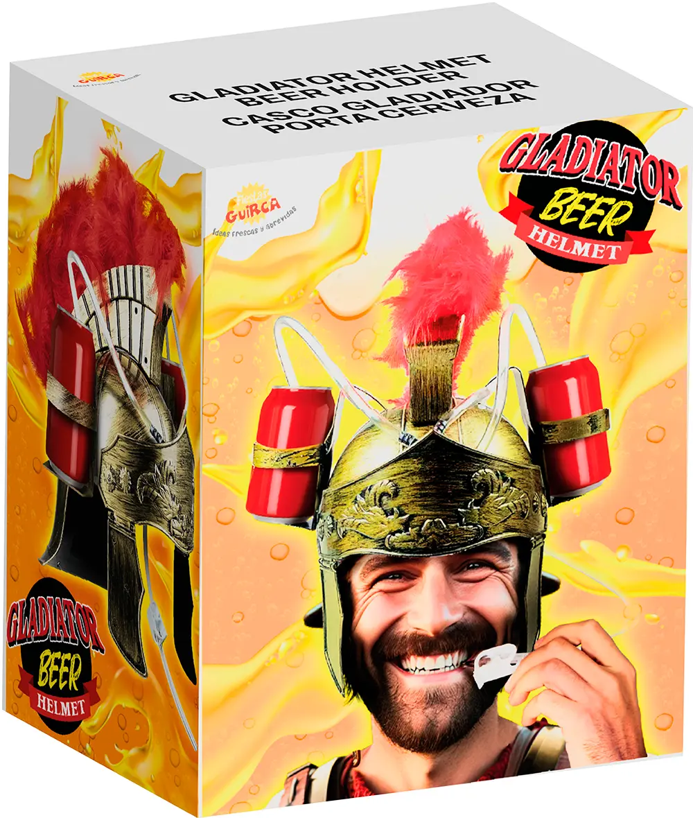 Gladiatorhjelm med ølholder