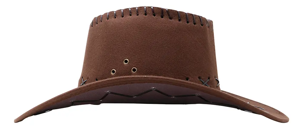 Brun cowboyhat i kunstlæder til børn