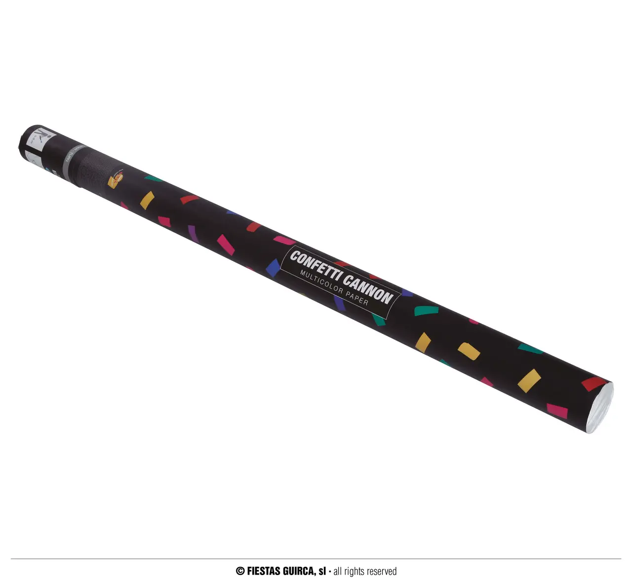 Flerfarvet konfettikanon 80 cm