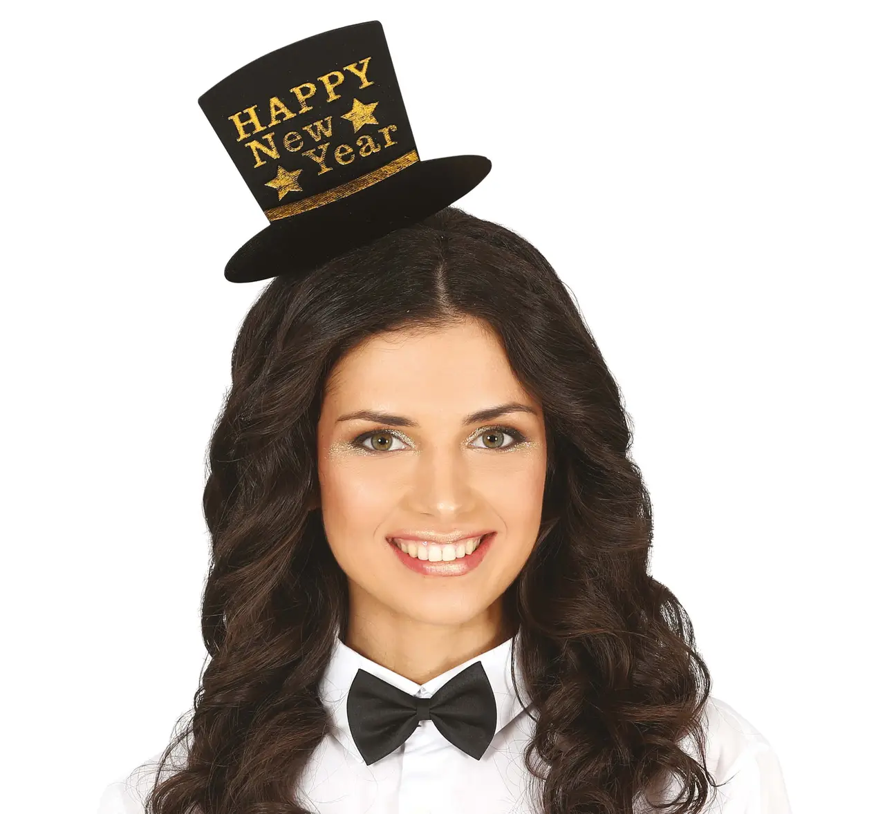 Guldhårbøjle "Happy New Year"
