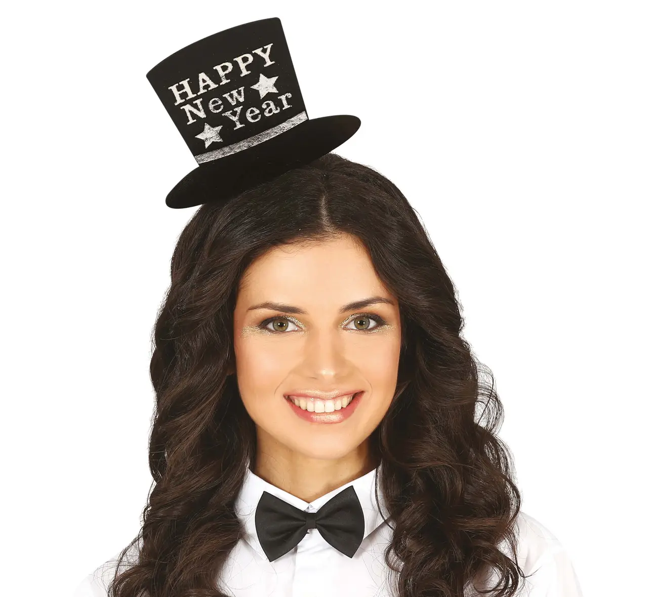 Sølvfarvet hårbøjle "Happy New Year"