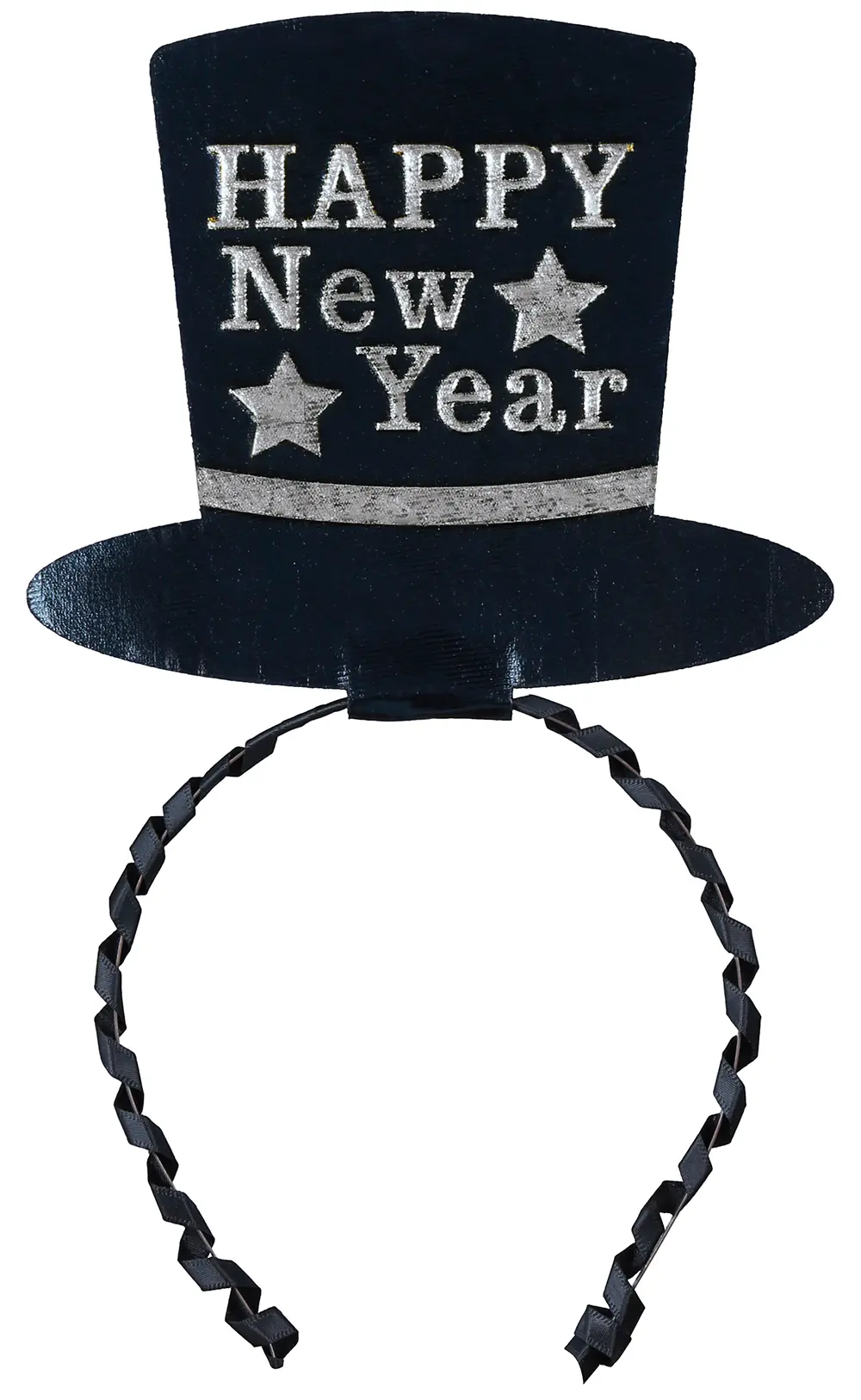 Sølvfarvet hårbøjle "Happy New Year"