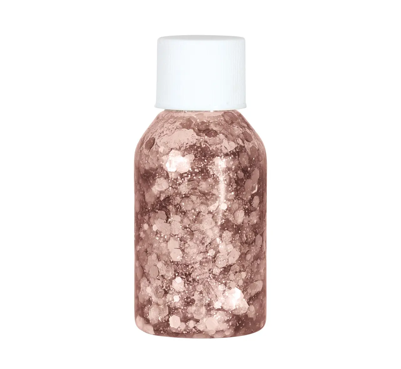 Bøtte med glimmergel i rosaguld, 20 g