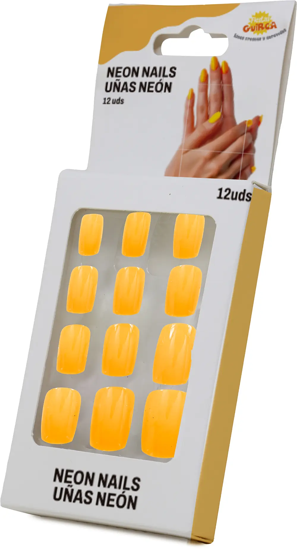 12 neonorange negle til voksne