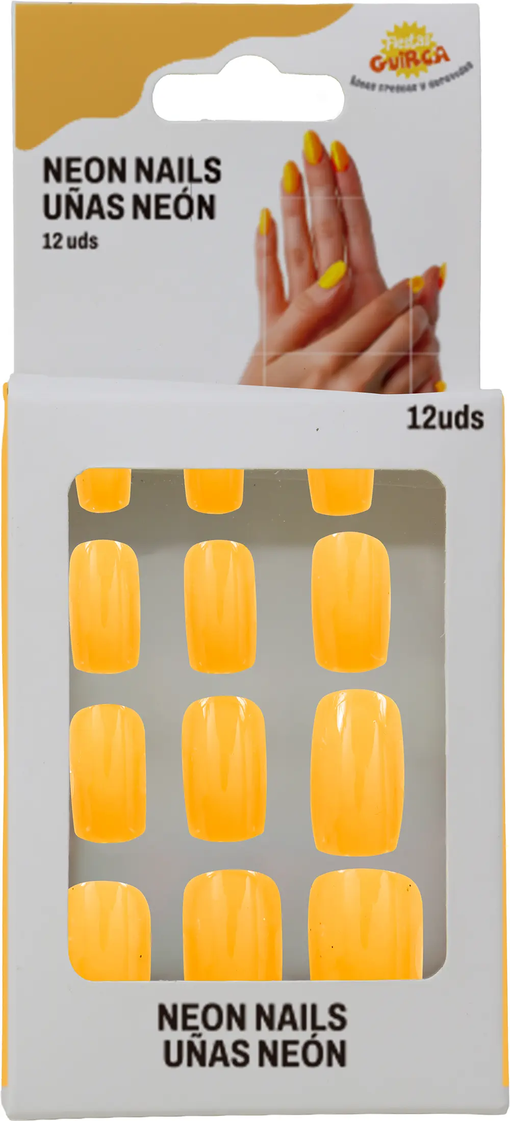 12 neonorange negle til voksne