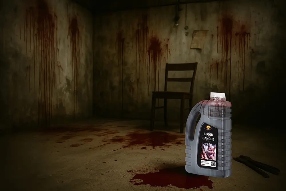1 liter flaske med blod