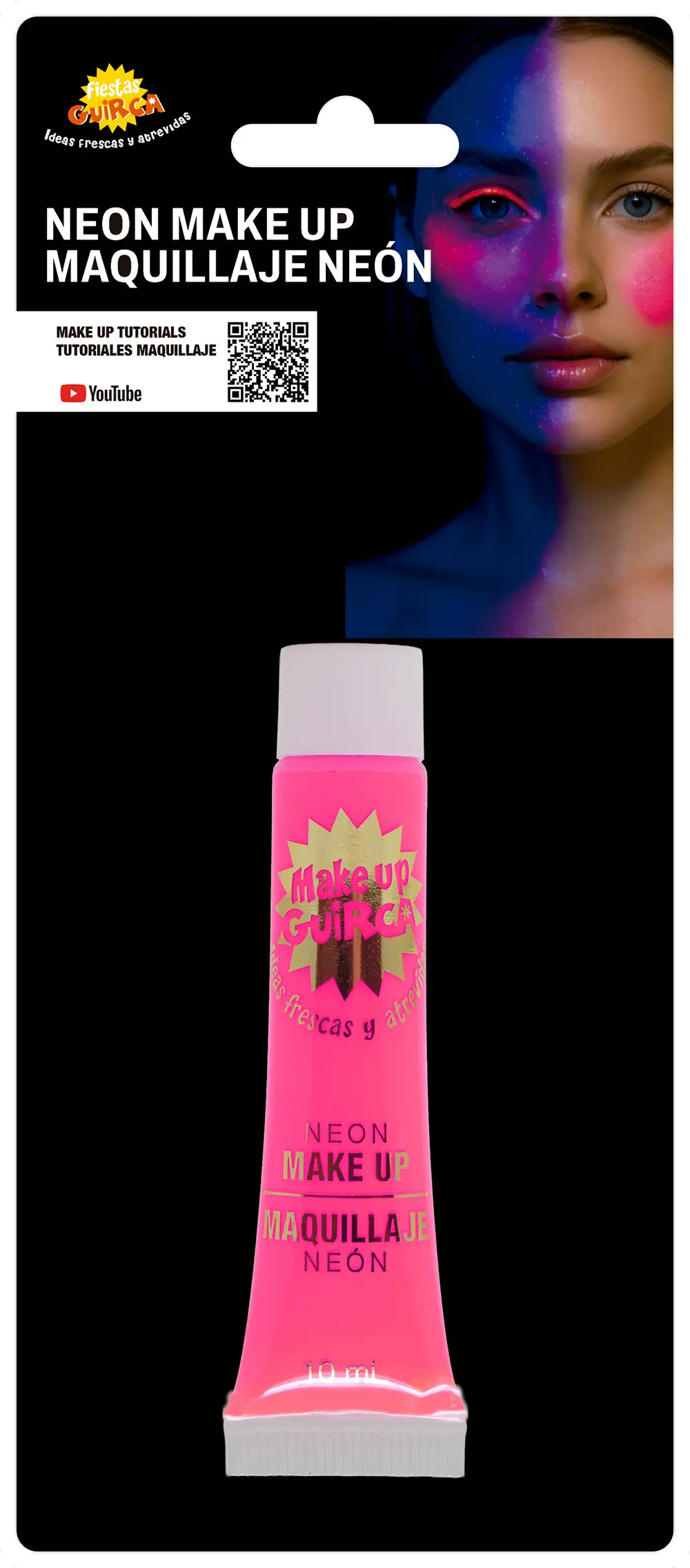 Neonpink sminke i tube, 10 ml