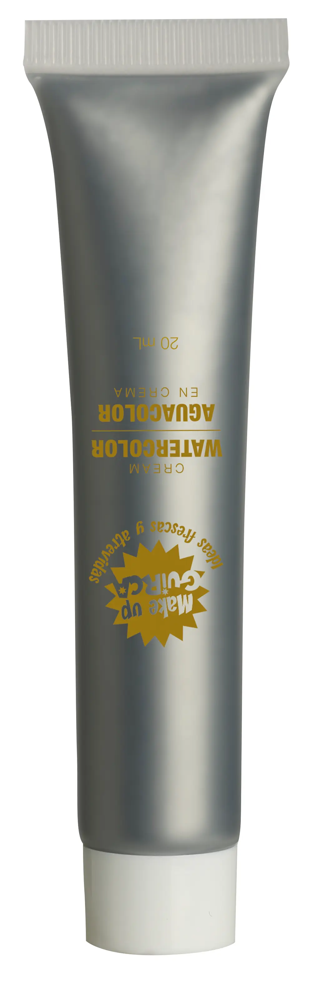 Sølvfarvet vandbaseret sminke, tube 20 ml