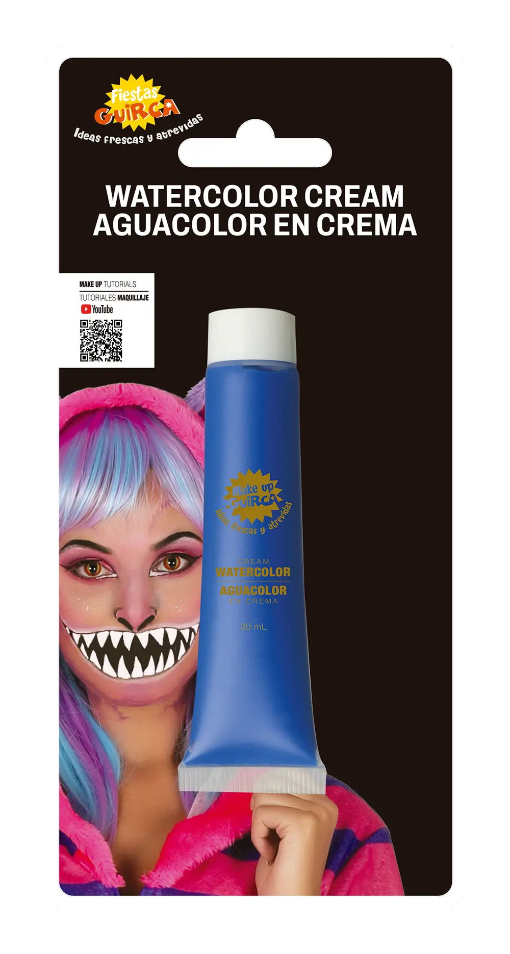 Marineblå vandbaseret sminke i tube, 20 ml
