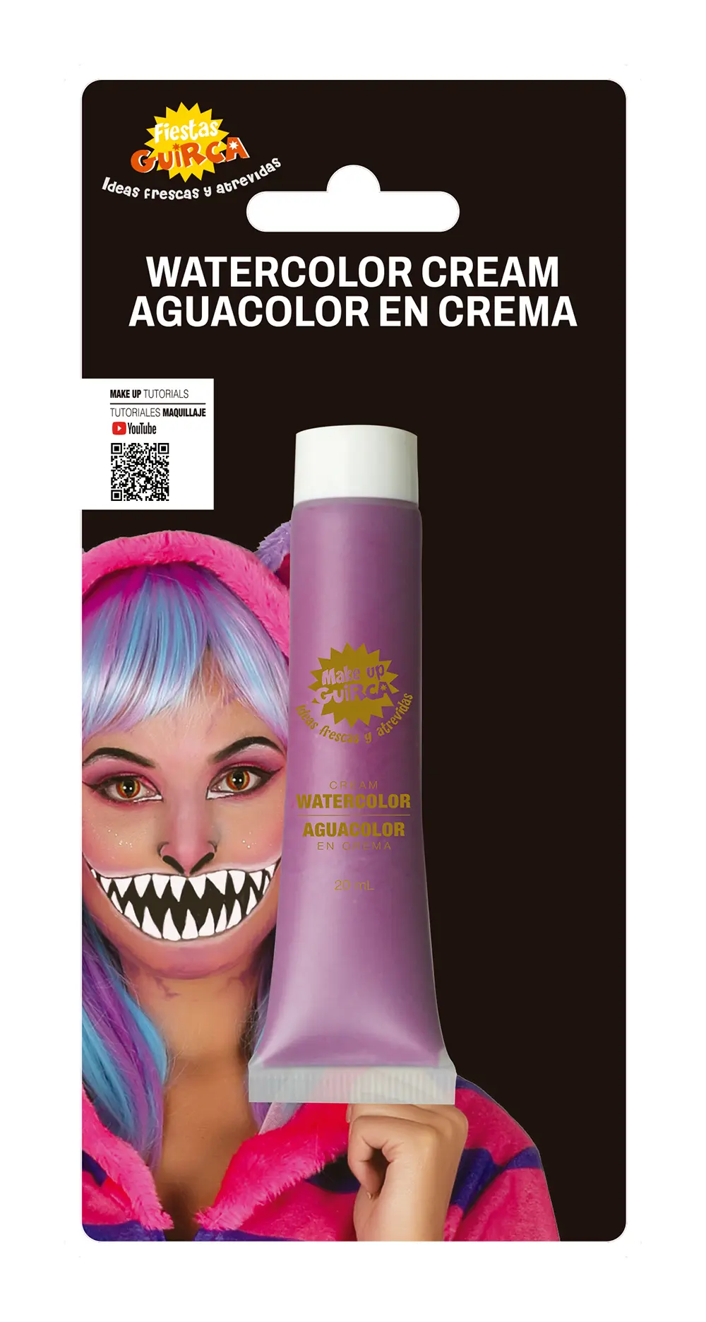 Lilla vandbaseret sminke i tube, 20 ml