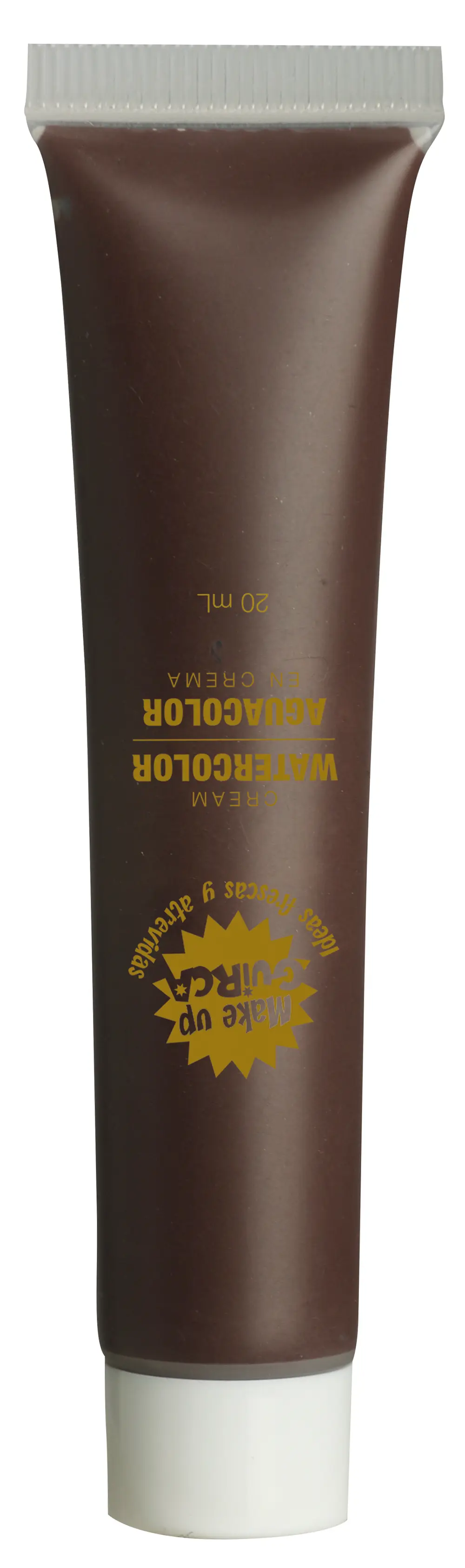 Brun vandbaseret sminke i tube, 20 ml