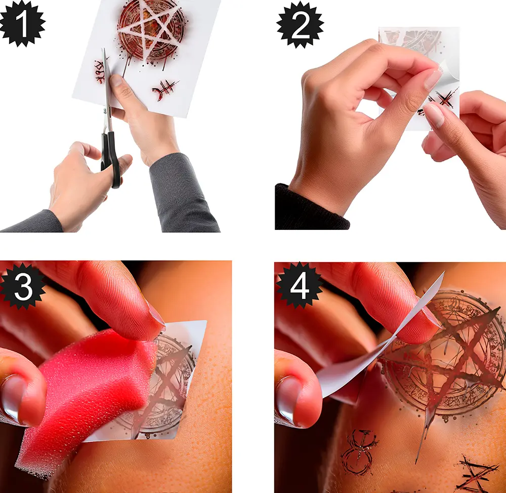 Sataniske tatoveringer 30 × 13 cm