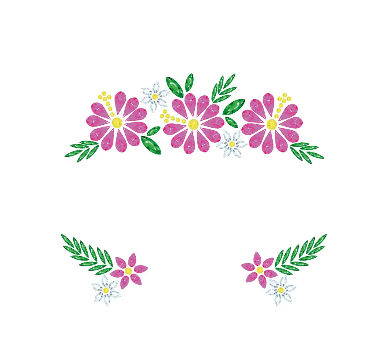 Ansigtssmykker med blomster