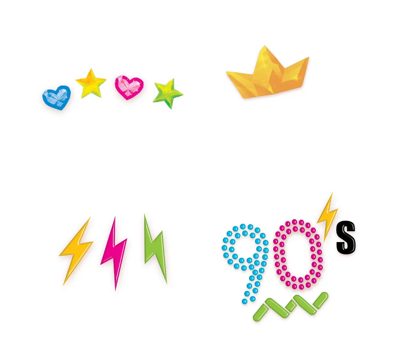90'er-ansigtssmykker