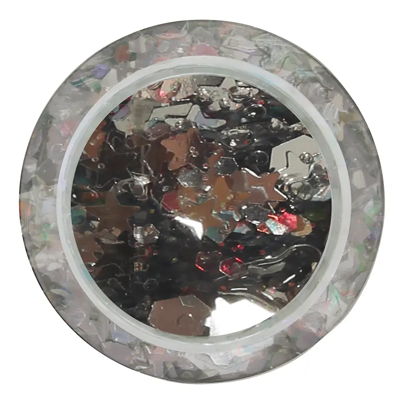Sølvfarvet glimmergel 20 g
