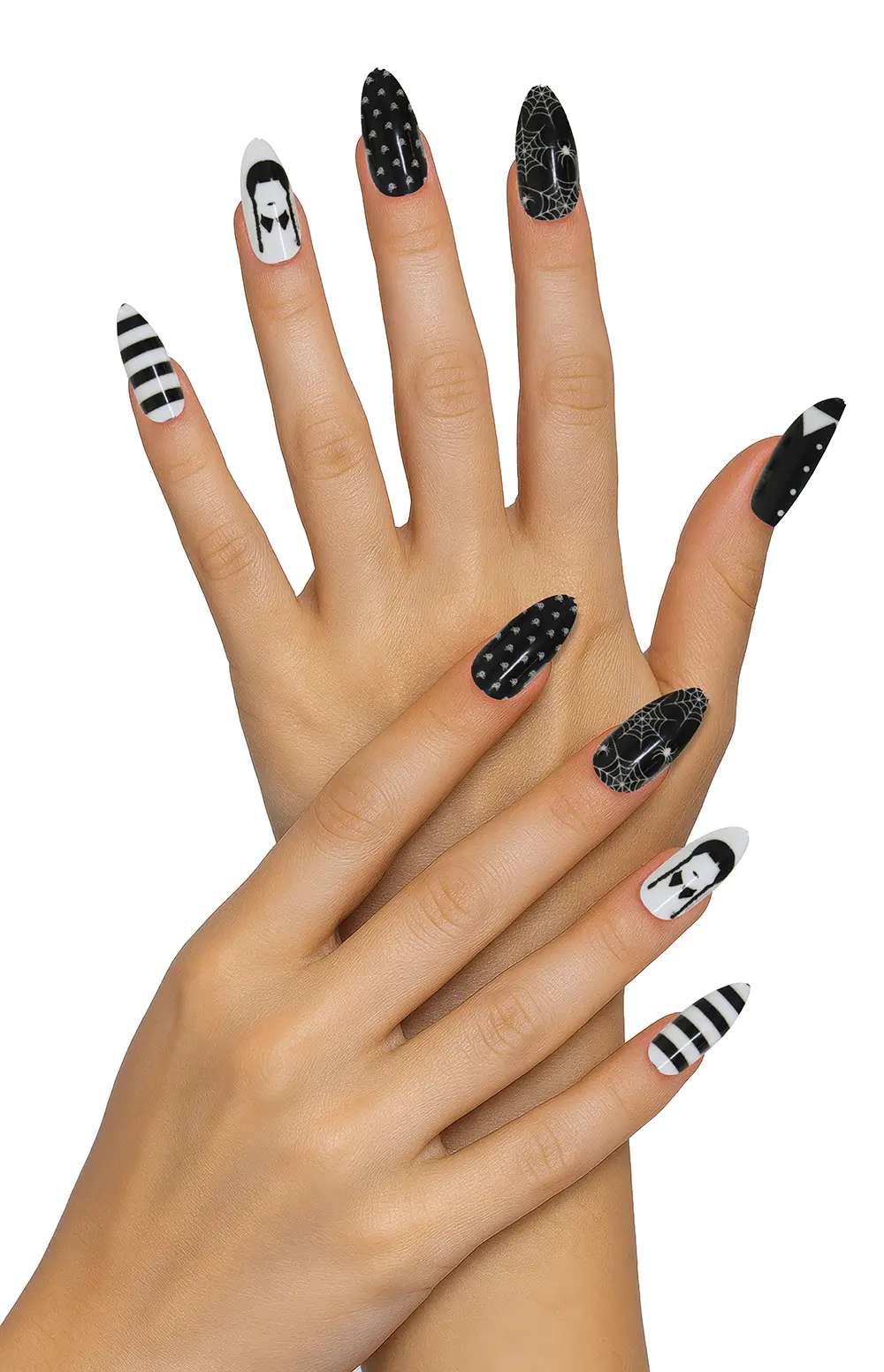12 gothic girl-negle med lim