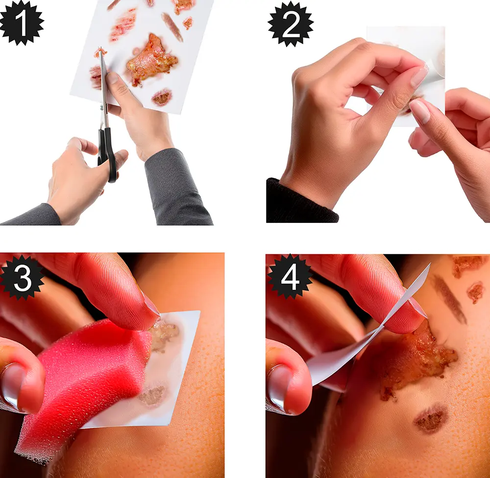 Tatoveringer med inficerede sår 30 × 13 cm