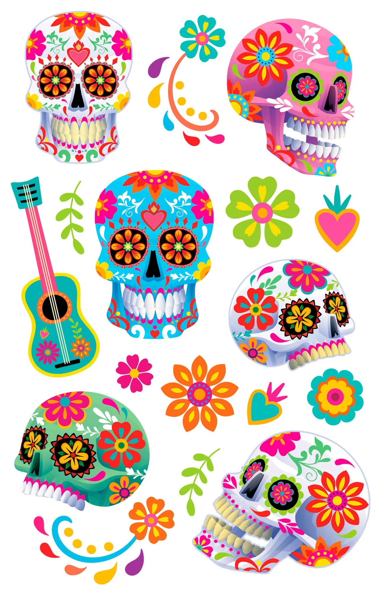 Ark med Catrina-tatoveringer til børn, 14 × 22 cm