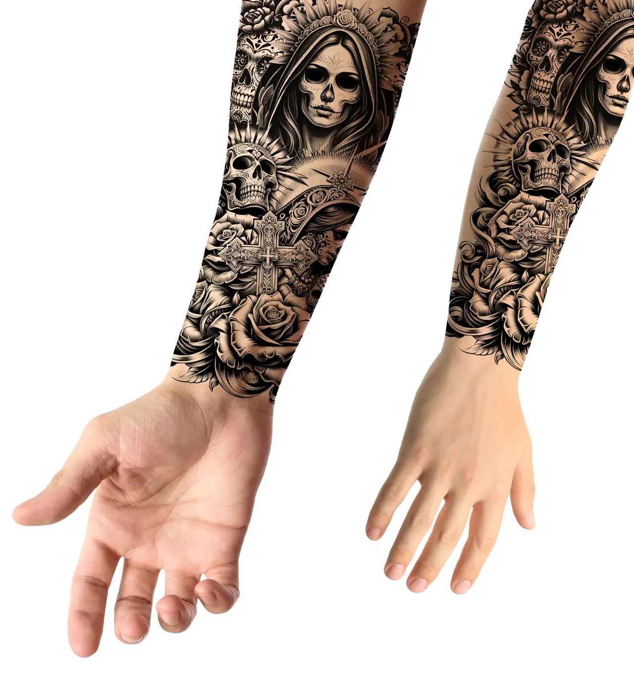 Catrina-tatovering, 14 × 30 cm