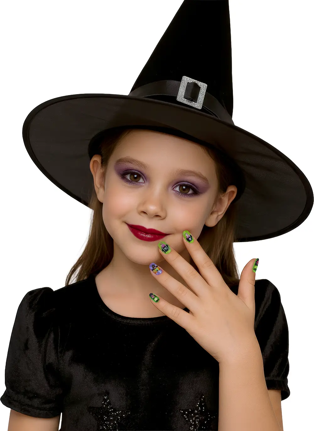 12 negle med lim til børn, halloweendesign 2