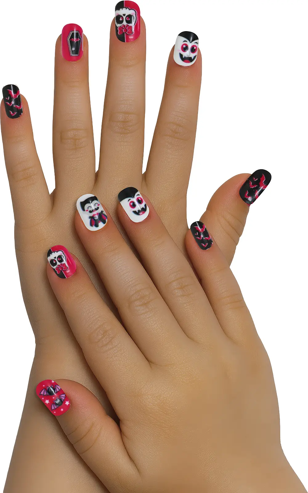 12 negle med lim til børn, halloweendesign 3