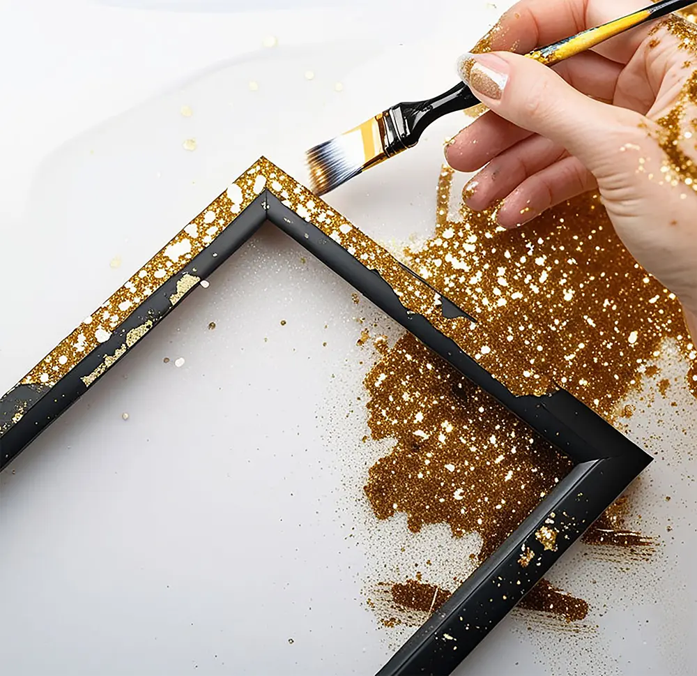 1 krukke biologisk nedbrydeligt glimmer, 10 g, guld