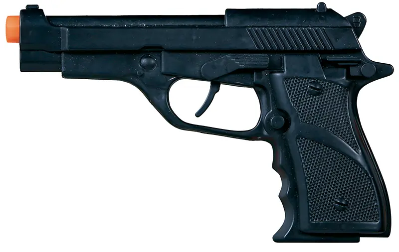 Sadeltaske med pistol, pung og lomme
